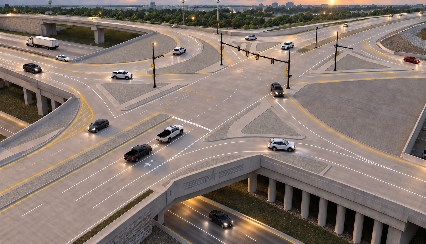 Civil Reel detailed roadway model